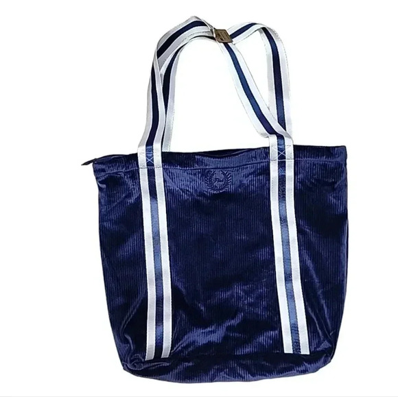 Victoria's Secret Pink Velour Blue and white tote bag. Rare..Nwt - Picture 3 of 7